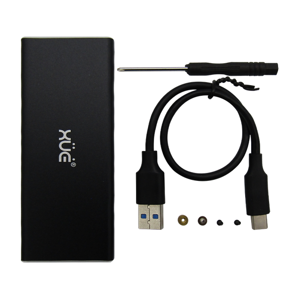 CAJA PCI-E NVME USB-C EXT DD NEGRA (SSD 29 + 5 PINS) + CABLE USB 3.0 A USB-C XUE®