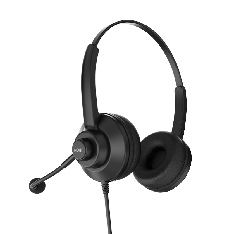 Diadema USB-A XUE® S2 Binaural, Metálica con Mic/Mute Button