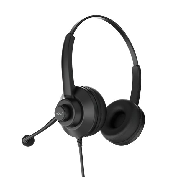 Diadema USB-A XUE® S2 Binaural, Metálica con Mic/Mute Button/Control en Cable 2M, color Negra