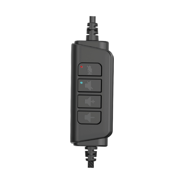 Diadema USB-A XUE® S2 Binaural, Metálica con Mic/Mute Button/Control en Cable 2M, color Negra