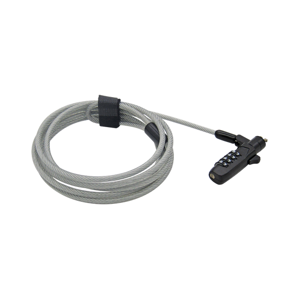Guaya de Seguridad para portátil de 4-DIGITOS 2mts 4mm Slot NANO XUE® (Clave)