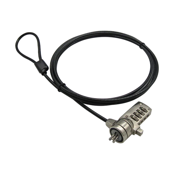 Guaya de seguridad para portátil de 4-Dígitos 1.8M 3.5MM SLOT STD XUE® (CLAVE)