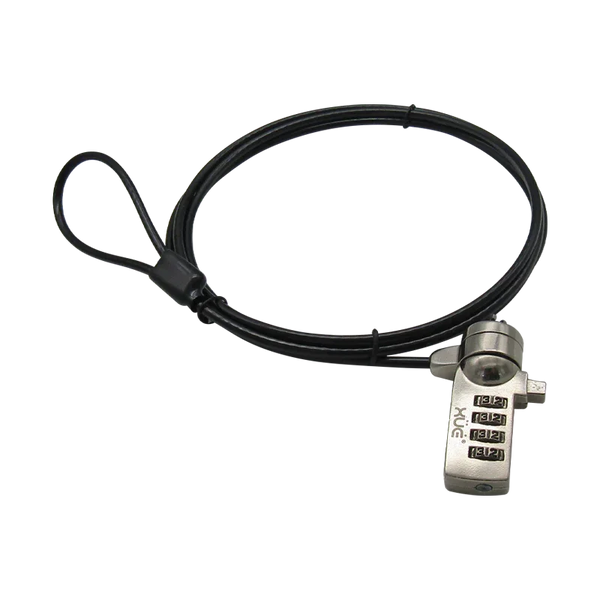 Guaya de seguridad para portátil de 4-Dígitos 1.8M 3.5MM SLOT STD XUE® (CLAVE)