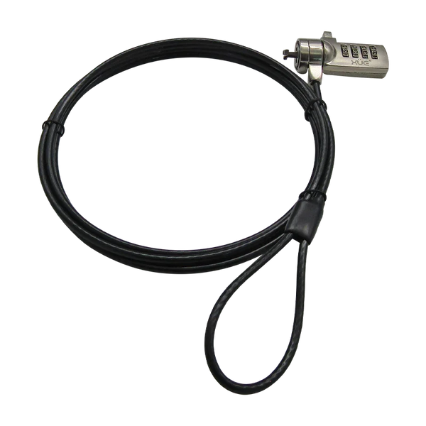 Guaya de seguridad para portátil de 4-Dígitos 1.8M 3.5MM SLOT STD XUE® (CLAVE)