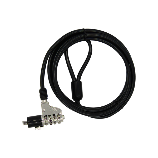 Guaya de seguridad para portatil de 4-Digitos 2M 6MM SLOT STD XUE® (CLAVE 6MM)