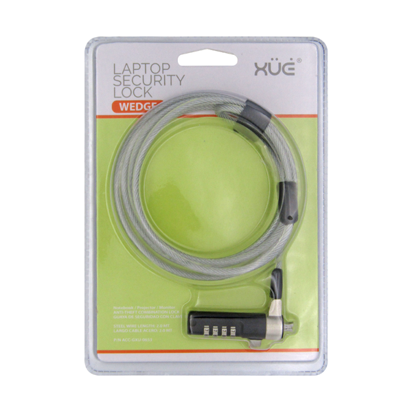 Guaya de Seguridad 4-DIGITOS 2MT/4.2MM Noble Wedge para Laptops Dell