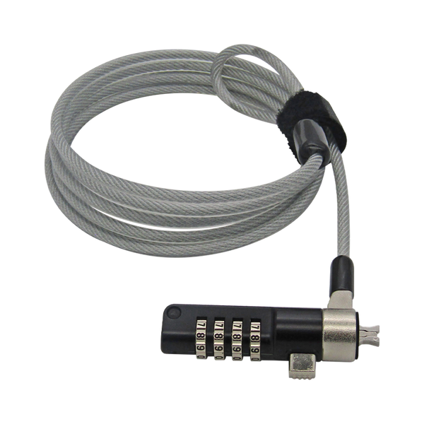 Guaya de Seguridad 4-DIGITOS 2MT/4.2MM Noble Wedge para Laptops Dell