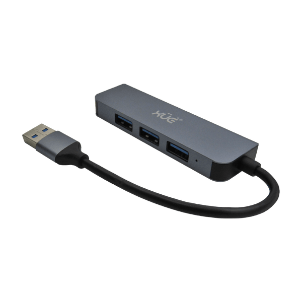 Hub USB 3.0 XUE® | 1 Puerto USB 3.0 + 3 Puertos USB 2.0 – Aluminio Gris Espacial