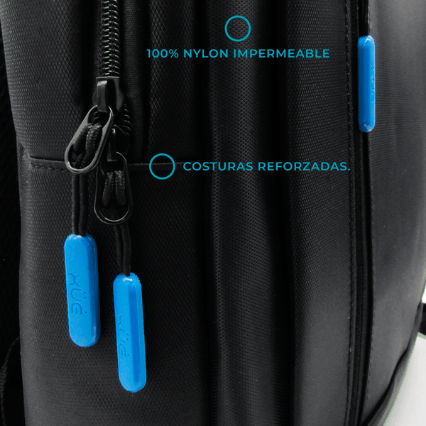 Morral Backpack para laptop hasta 15.6 Nylon negro XUE® - PCS FOR ALL SAS