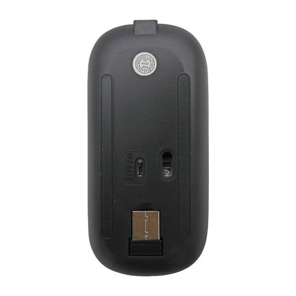 Mouse Inalámbrico Silencioso XUE 1600 DPI USB-C Negro Bluetooth + 2.4GHz
