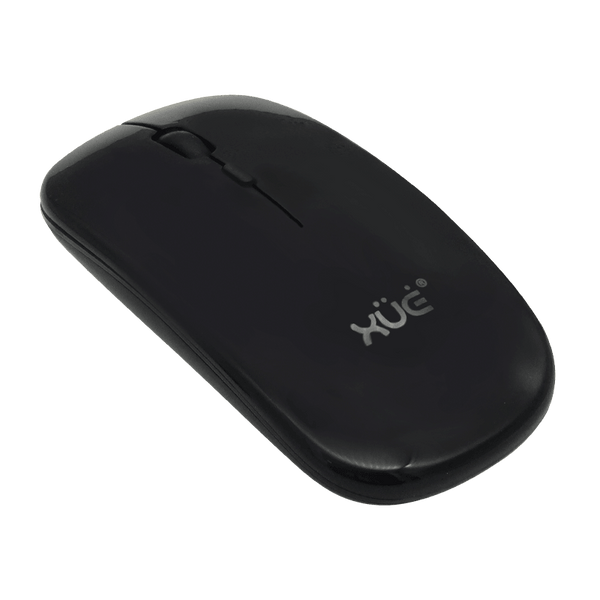 Mouse Inalámbrico Silencioso XUE 1600 DPI USB-C Negro Bluetooth + 2.4GHz