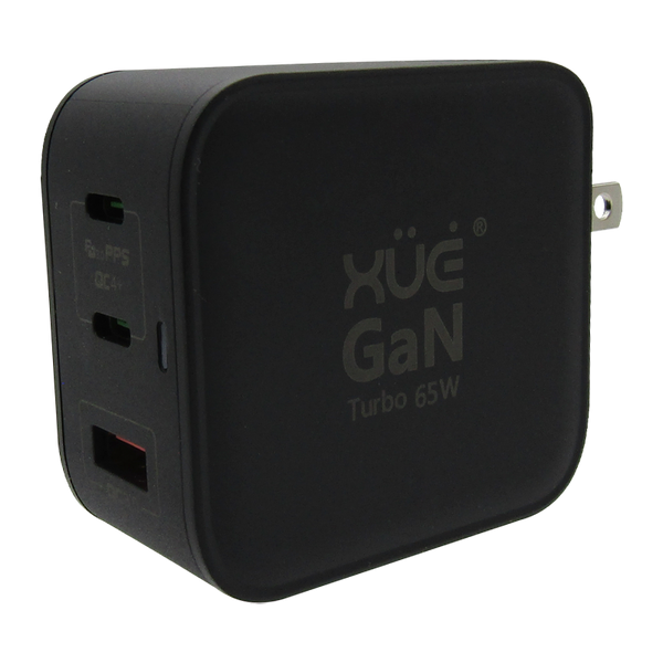 Cargador de corriente XUE® para portátil Type C GaN 20V-3.25A 15V/12V/9V/5V--3A 65W Negro / USB-C (Wall)