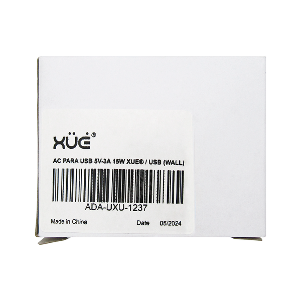 Cargador para USB-A 5V-3A 15W BLANCO XUE® / USB (WALL)