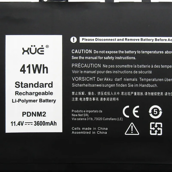 Batería XUE® para portátil DELL E7270 E7470 11.4V-3500MAH 42WH 3-CELLS CI5-6 PDNM2 (CORTA)