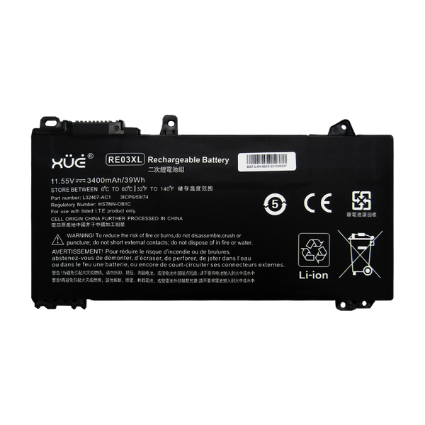Batería XUE® para portátil HP 440-G6 430-G6 450-G6 11.55V-3400MAH 39WH CI5-8 RE03XL