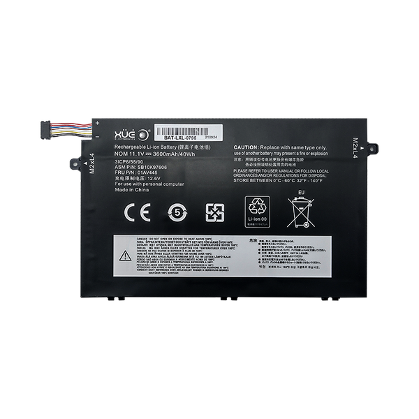 Batería XUE® para portátil LENOVO E480 E490 E14 L14 Gen 1 11.1V-3600mAh 40WH 01AV445