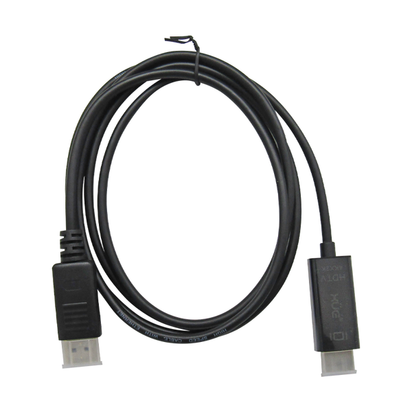 Cable Displayport a HDMI, 1.8 Metros 4K 30HZ/1080p 60Hz 3840×2160 28AWG Full Copper (Color Negro), Marca XUE®
