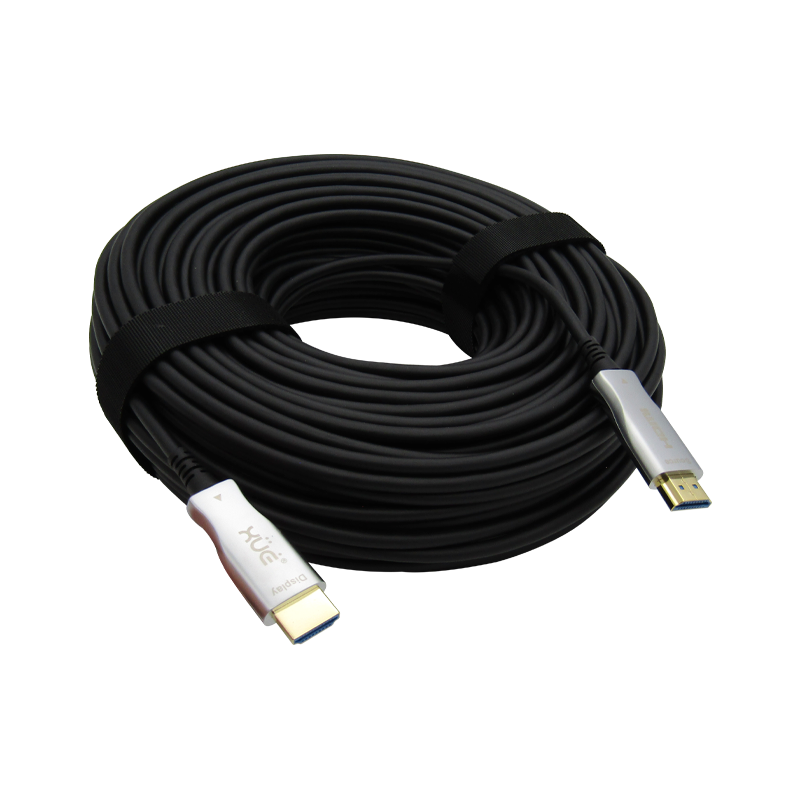 Cable HDMI-FIBRA Optica 2160P 4K 60HZ 50M Macho a Macho Negro XUE®