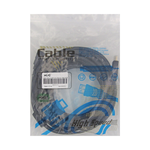 Cable HDMI v2.0 2160p 10M Macho a HDMI Macho Negro 4K 3D 19+1 26AWG OD 7.3MM CON FILTROS XUE®