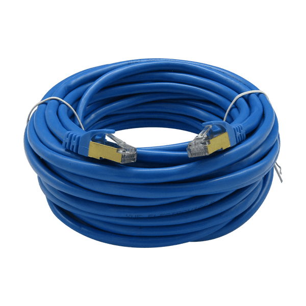 Cable Patchcord UTP CAT6A 10M 26AWG 10Gbps CCA 80% PVC, color Azul, marca XUE®