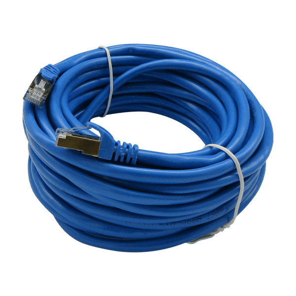 Cable Patchcord UTP CAT6A 10M 26AWG 10Gbps CCA 80% PVC, color Azul, marca XUE®