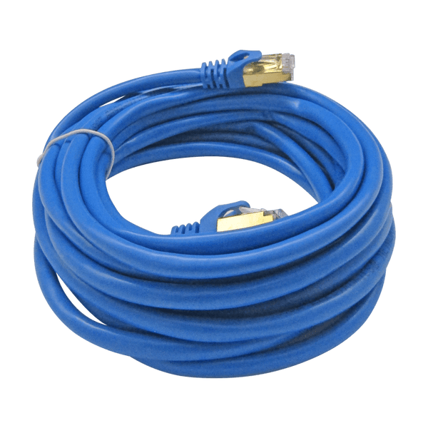 Cable Patchcord UTP CAT6A 5M 26AWG 10Gbps CCA 80% PVC AZUL XUE®