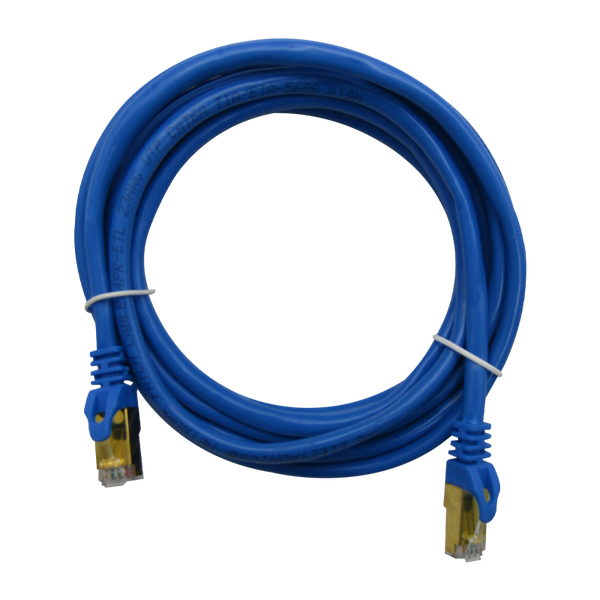 Cable Patchcord UTP CAT6A 3M 26AWG 10Gbps CCA 80% PVC color azul XUE®