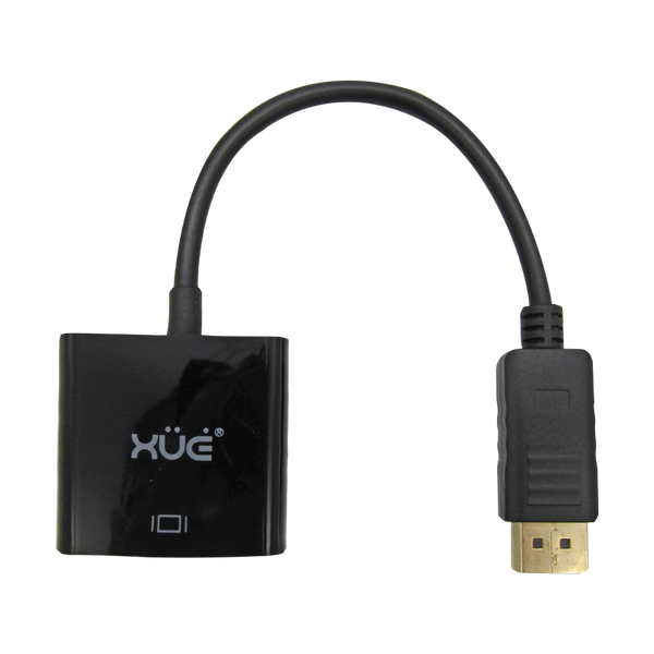 Convertidor Displayport Macho a DVI-D Hembra (Negro) Chipset 3361 marca XUE®