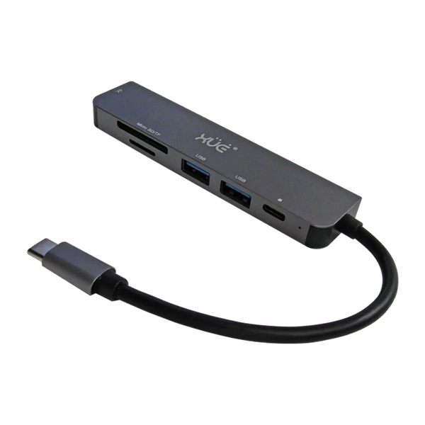 Docking Station XUE® 6-1 Tipo-C 3.1 Gen1 a 1 * HDMI 4K + PD 100W + 1*USB3.0 + 1*USB2.0 + SD/TF, Color Gris, Marca XUE®