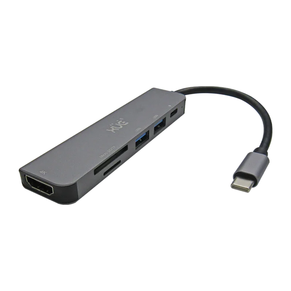 Docking Station XUE® 6-1 Tipo-C 3.1 Gen1 a 1 * HDMI 4K + PD 100W + 1*USB3.0 + 1*USB2.0 + SD/TF, Color Gris, Marca XUE®