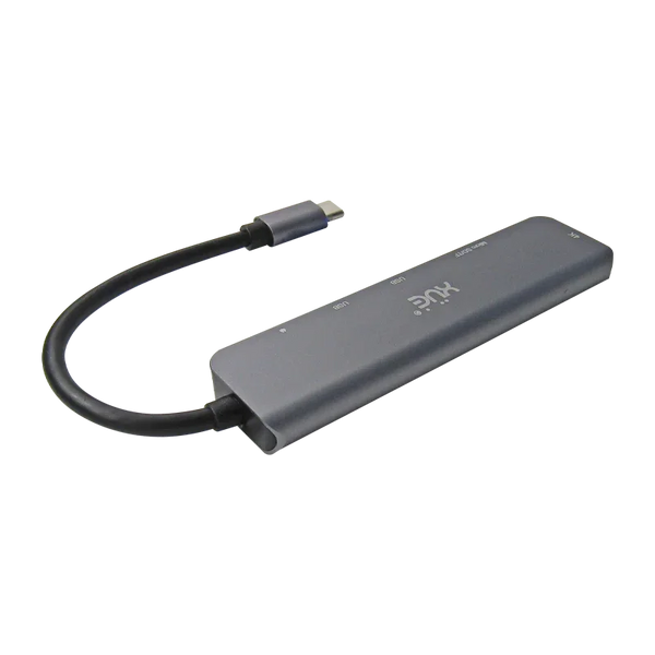 Docking Station XUE® 6-1 Tipo-C 3.1 Gen1 a 1 * HDMI 4K + PD 100W + 1*USB3.0 + 1*USB2.0 + SD/TF, Color Gris, Marca XUE®