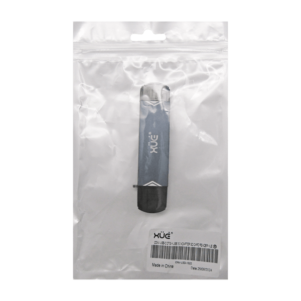 Convertidor USB-C OTG a USB 3.0 Adaptador SD CARD Lector, color Gris, marca XUE®