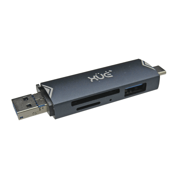 Convertidor USB-C OTG a USB 3.0 Adaptador SD CARD Lector, color Gris, marca XUE®