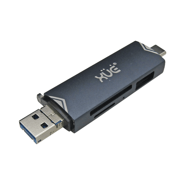 Convertidor USB-C OTG a USB 3.0 Adaptador SD CARD Lector, color Gris, marca XUE®