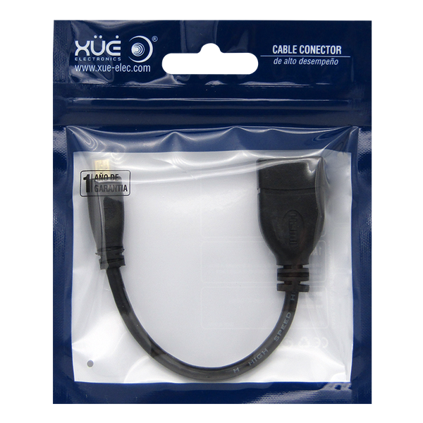 Convertidor Micro-HDMI a HDMI marca XUE