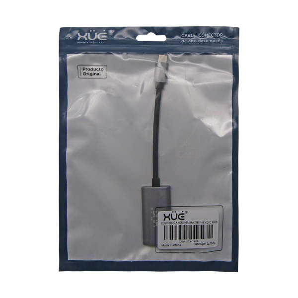 Convertidor USB-C a HDMI Hembra 2160P 4K video marca XUE®