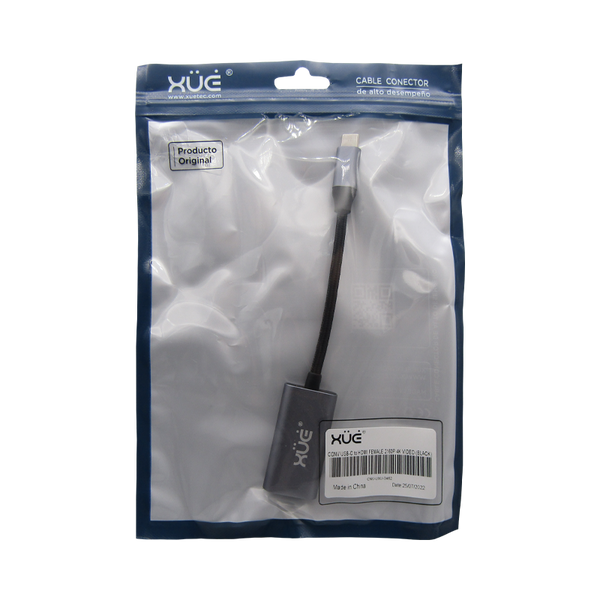 Convertidor USB-C a HDMI Hembra 2160P 4K video marca XUE®