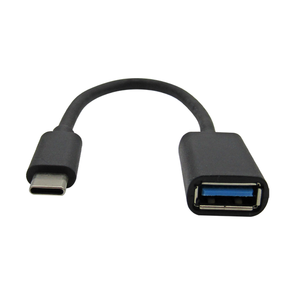 Convertidor OTG USB-C a USB 3.0 Hembra, Negro, marca XUE®