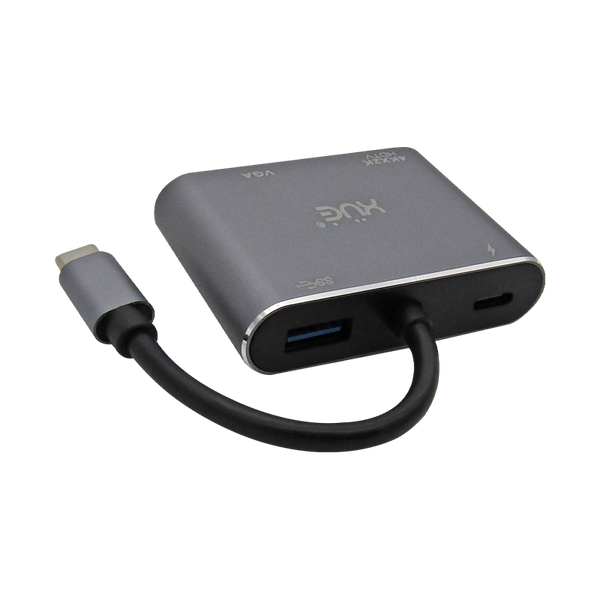Convertidor USB-C 3.1 a HDMI 4K, VGA, USB 3.0, USB-C de carga, marca XUE®