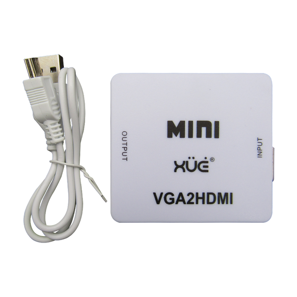 Convertidor VGA Análogo a HDMI 1080P con Audio marca XUE®