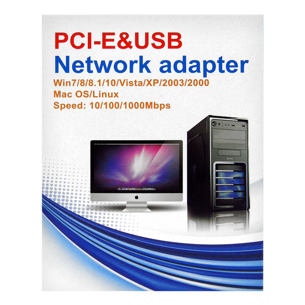 Tarjeta de Red PCIe 10/100/1000 RJ45 (Chip Realtek 8111F) con bracket Low Profile, marca XUE®