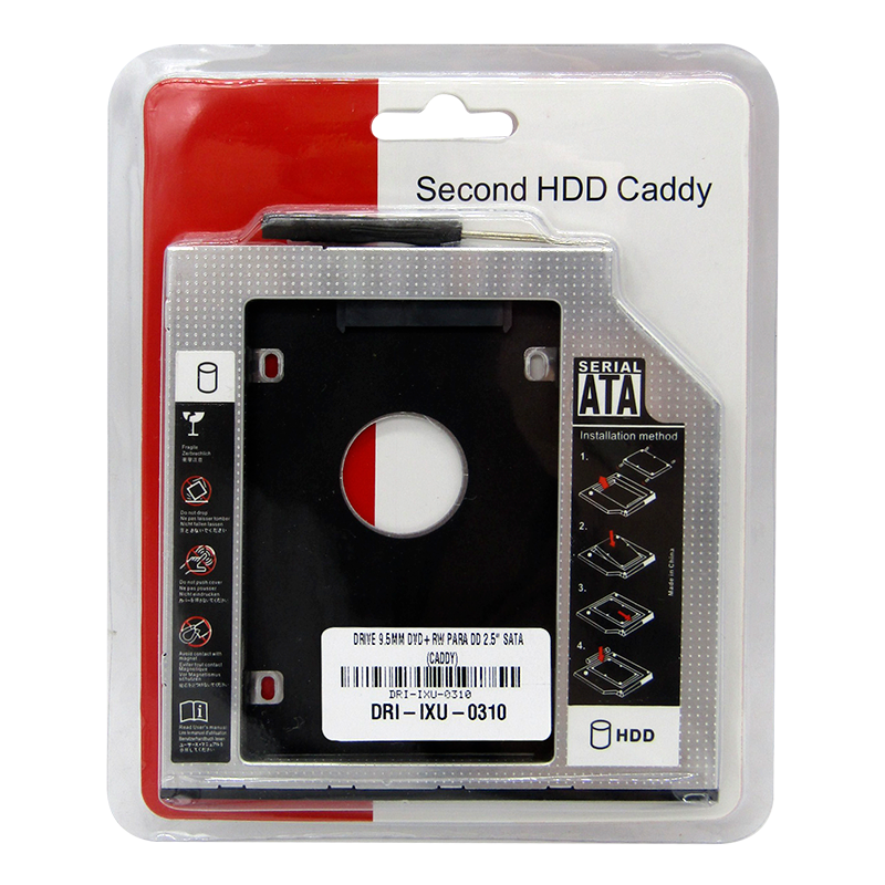 Caddy 9.5MM DVD RW Para Disco Duro 2.5" SATA (enclosure) | PCS FOR ALL SAS