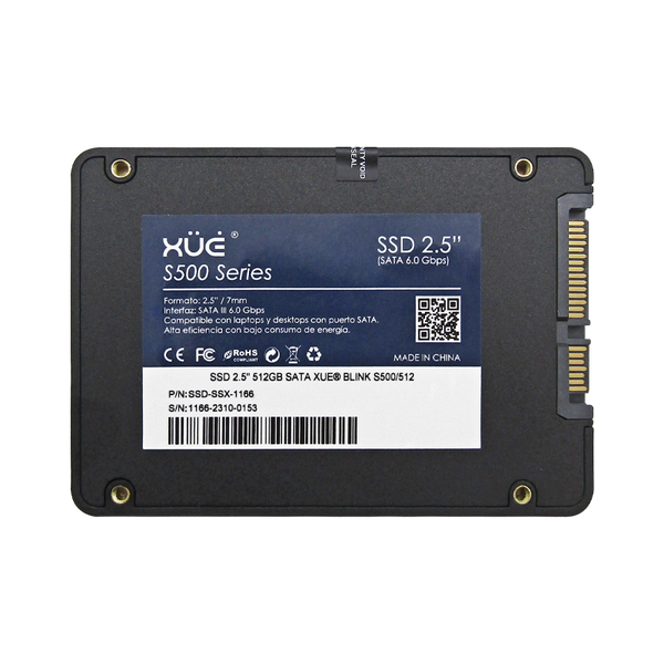 Disco de Estado Sólido SSD 2.5 512GB SATA XUE® BLINK S500/512 520MB/S (TRAY) QLC