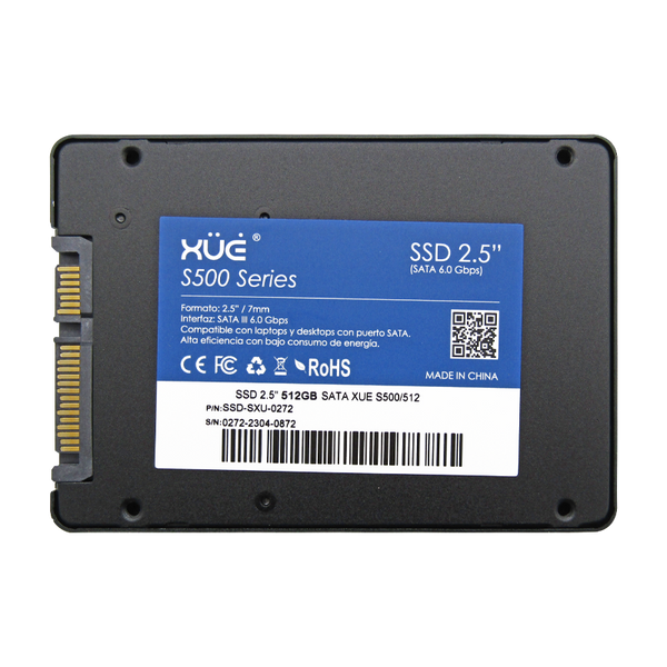 Disco de Estado Sólido SSD 2.5 512GB SATA BLINK S500/512 550MB/S Marca XUE®