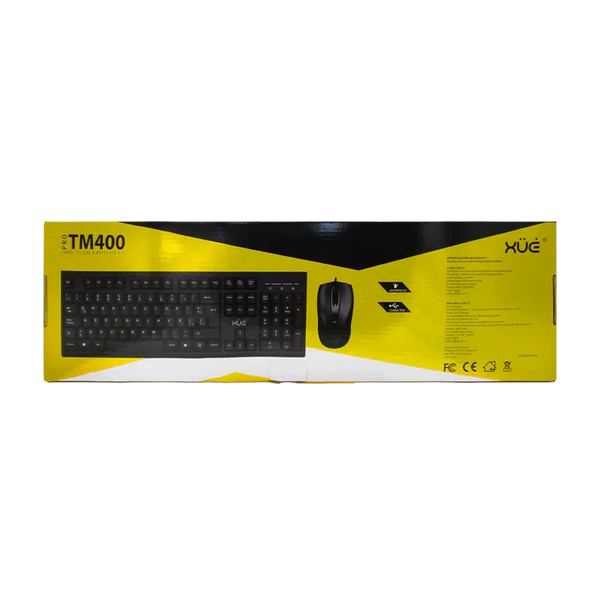 Combo Teclado USB Desktop LA + Mouse para Oficina PRO TM400 XUE®