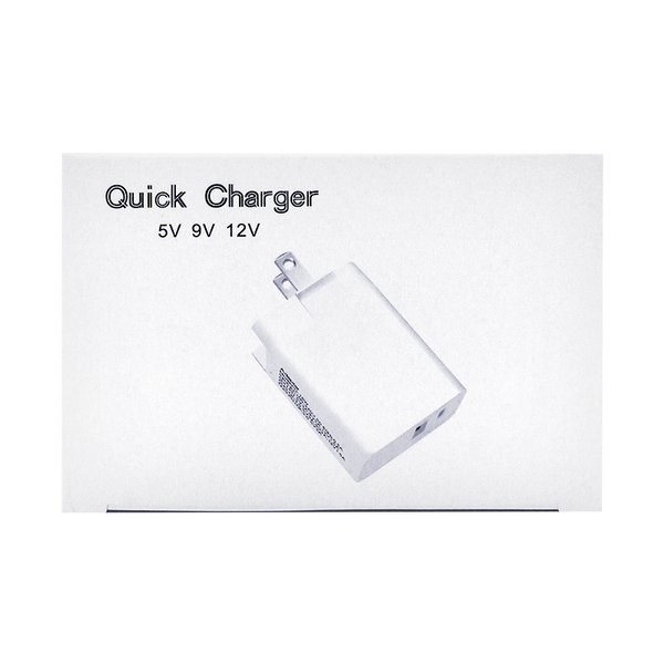 Cargador de corriente 18W para Smartphone 3.6V-6.5V / 3A, 6.5V-9V / 2A, 9V-12V / 1.5A DUAL USB-A y USB-C BLANCO PQ-18