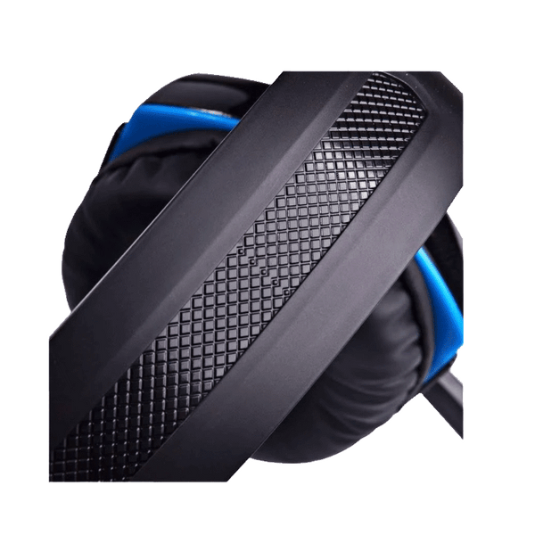 Diadema Gamer Kotion Each G2000 3.5mm y USB, mic giratorio, color negro/azul, auriculares confortables.