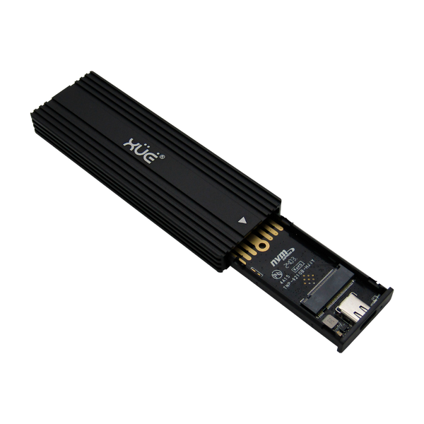 CAJA PCI-E NVME USB-C EXT SSD NVME KEY M & MSATA B+M KEY NEGRO 20Gbps XUE®