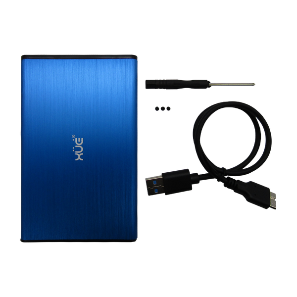 CAJA 2,5 SATA USB 3.0 Externa para Disco Duro y SSD Azul XUE®