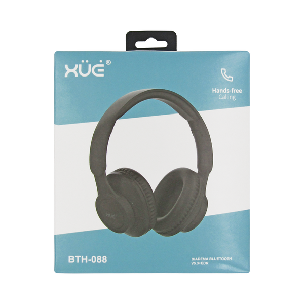 Diadema XUE® BLUETOOTH V5.3+EDR, DISTANCIA 10M, BATERÍA 200 MAH, NEGRA